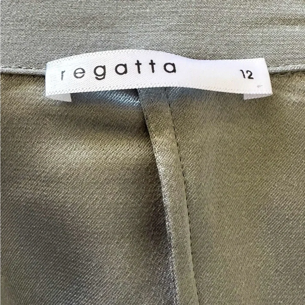 Regatta Women Soft Shell Blazer Jacket Grey Light Blue Size 12 M Business Career - Picture 6 of 10